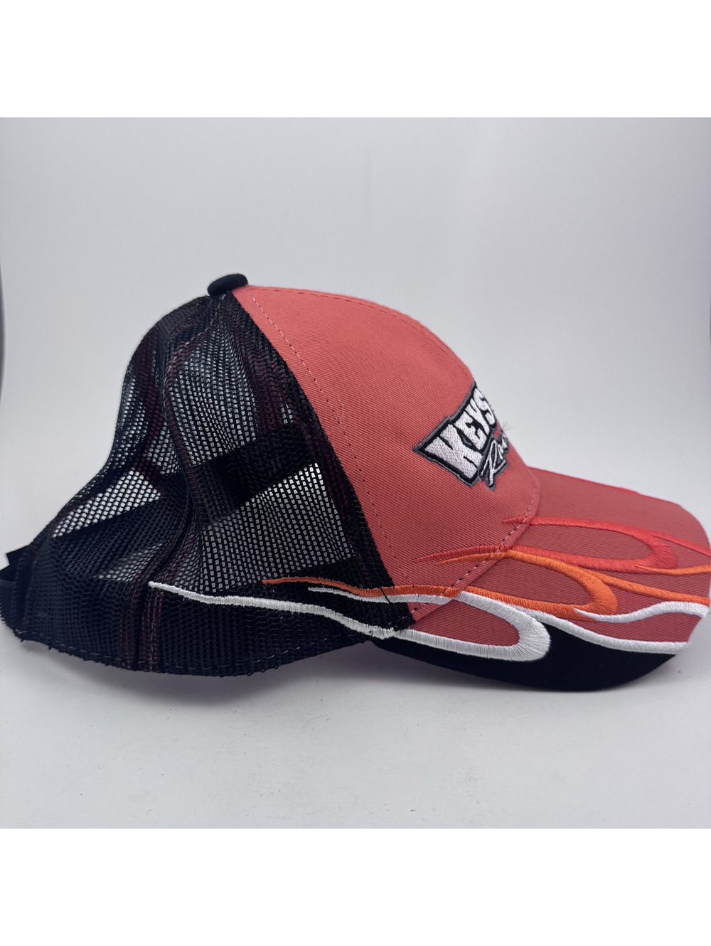 Keystone Raceway Hat Mesh Trucker Flame Embroidered OC Sports Red Black OSFM - Picture 3 of 7